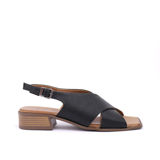 LEISURES LOW HEELED SANDALS RITA Black