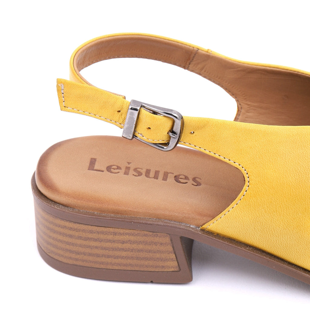 LEISURES LOW HEELED SANDALS RITA Yellow