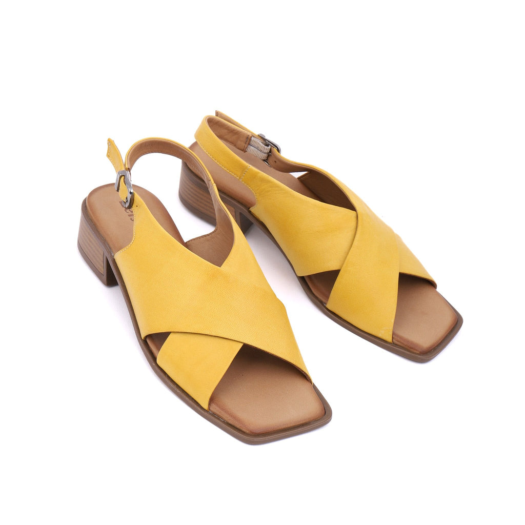 LEISURES LOW HEELED SANDALS RITA Yellow