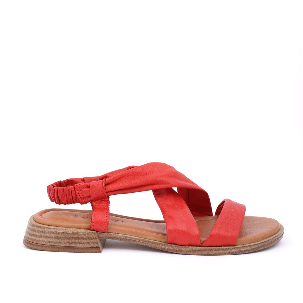 LEISURES LOW HEELED SANDALS ROCHELLE Red