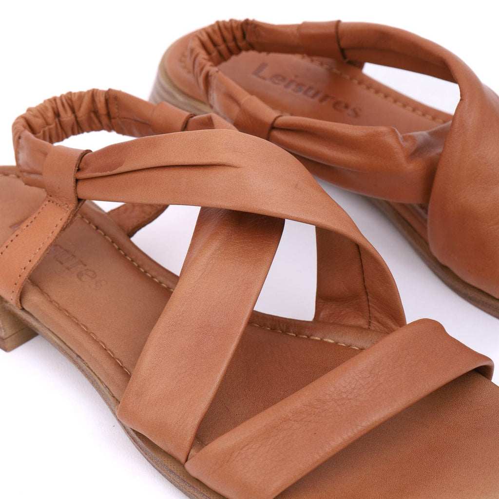 LEISURES LOW HEELED SANDALS ROCHELLE Tan