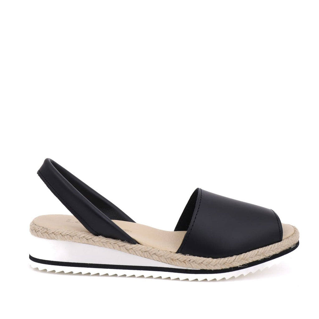 LEISURES LOW WEDGE SANDALS ROSEY Black