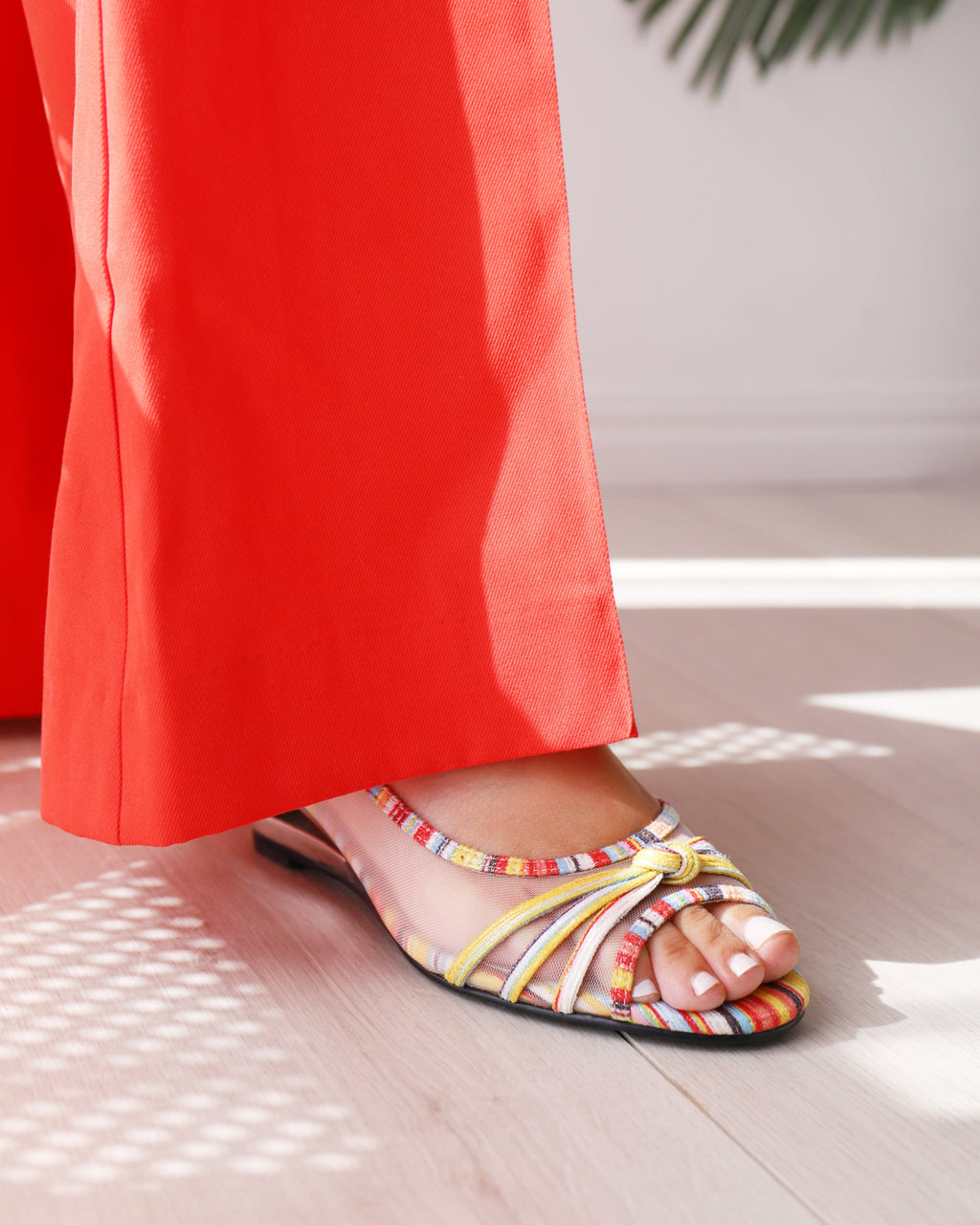 LEISURES SLING BACKS EDITH Yellow Multi