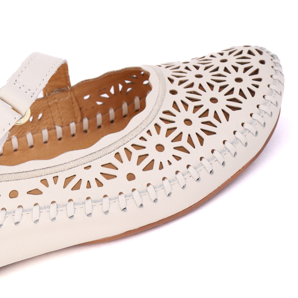 PIKOLINOS LOW WEDGE SANDALS KAIN Off White