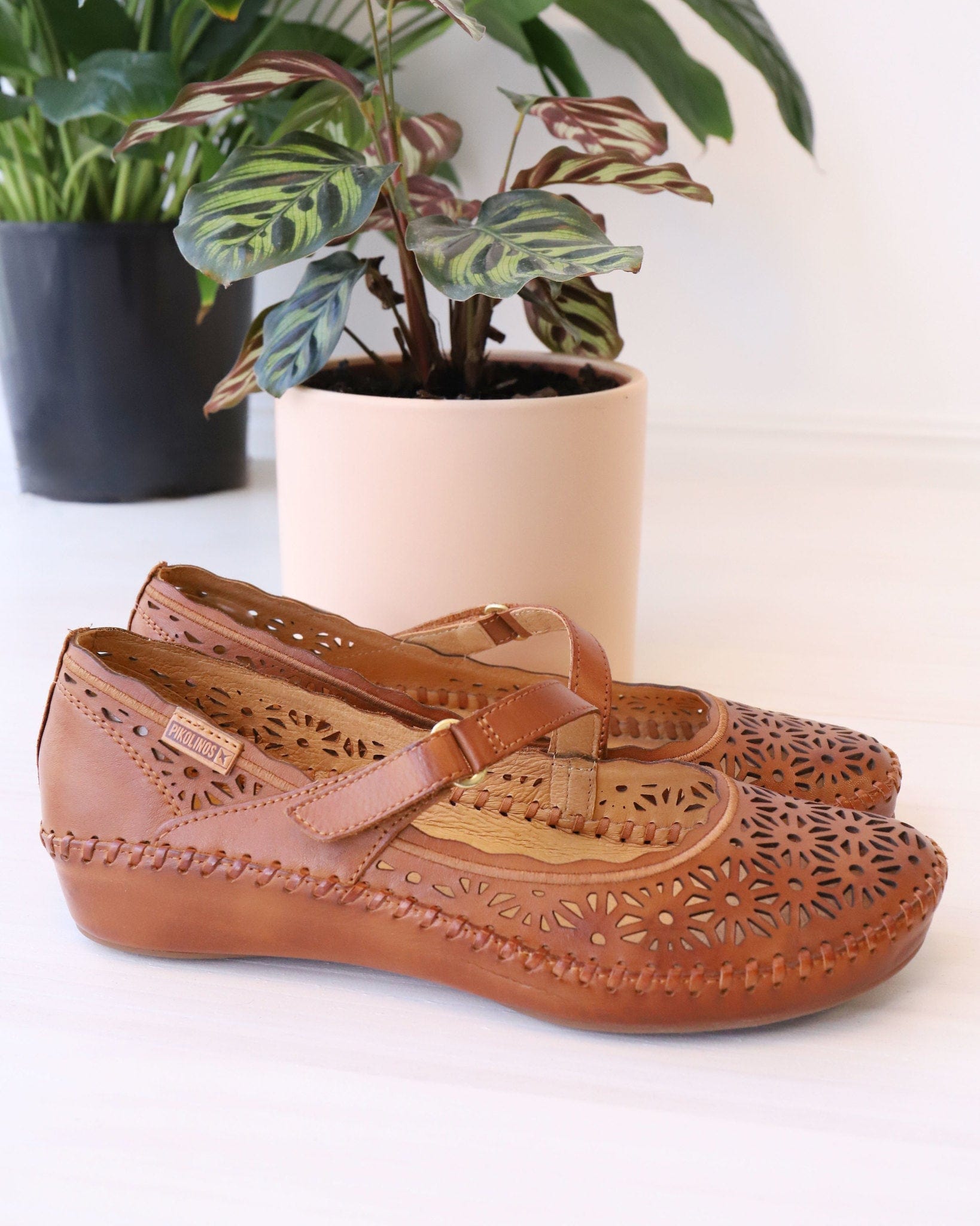PIKOLINOS LOW WEDGE SANDALS KAIN Tan