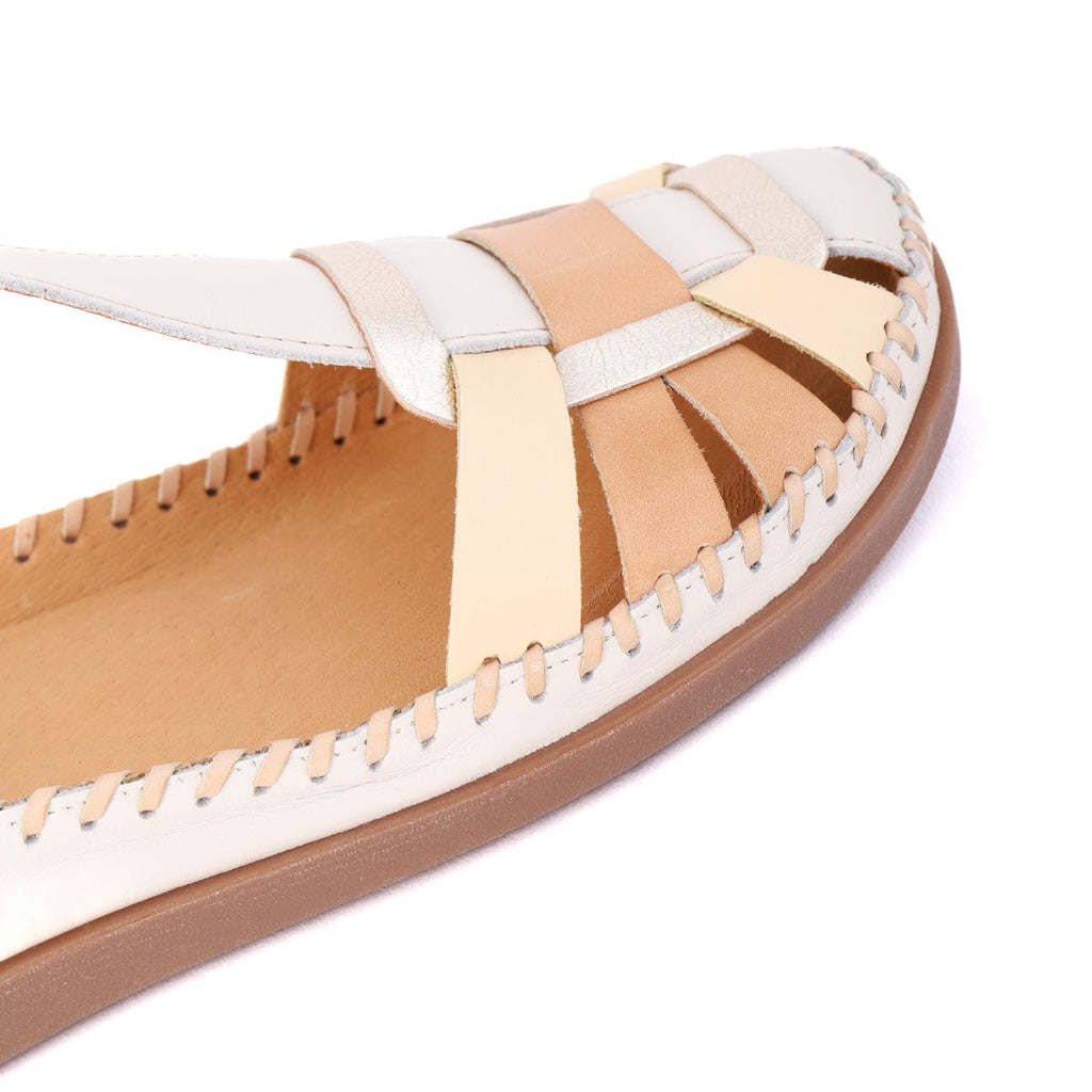 PIKOLINOS LOW WEDGE SANDALS KEMPSEY Off White Multi