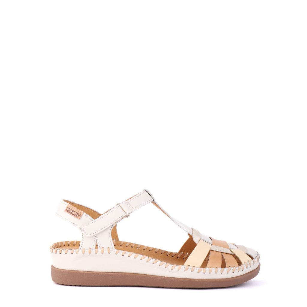 PIKOLINOS LOW WEDGE SANDALS KEMPSEY Off White Multi