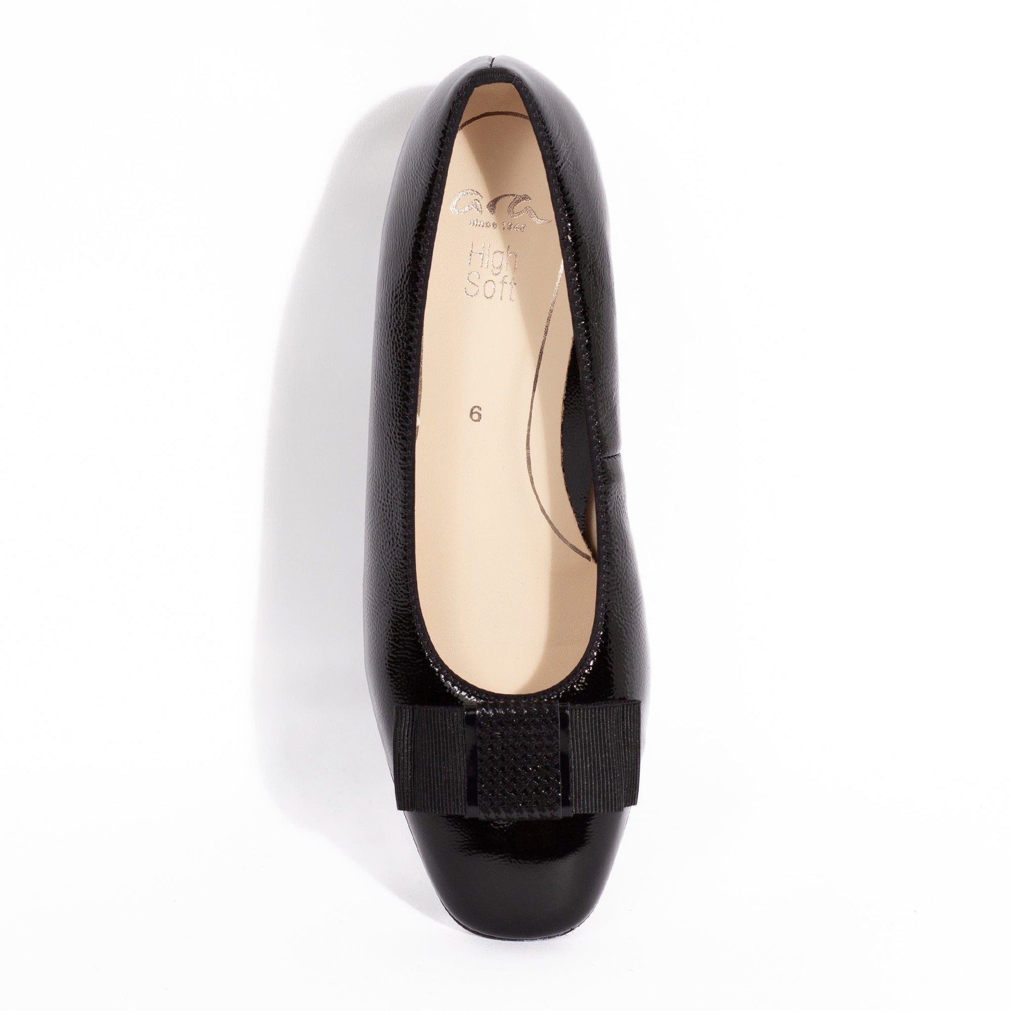 ARA LOW COURT SHOES 11884 Black Patent