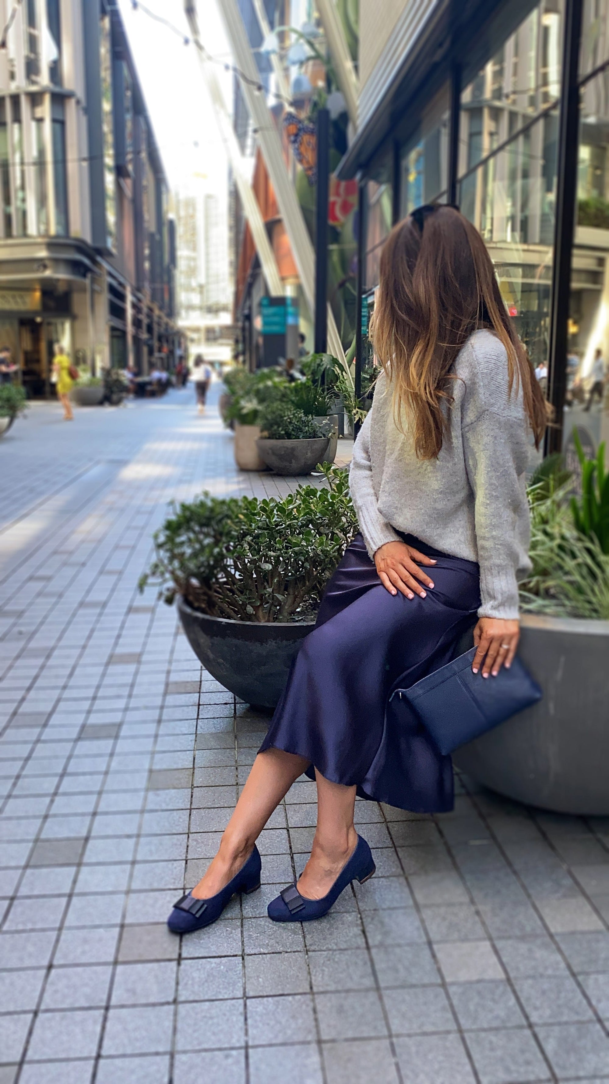 ARA LOW COURT SHOES 11884 Navy Suede