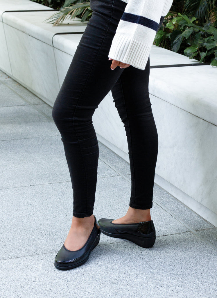 ARA LOW WEDGES 40617 Black Combo