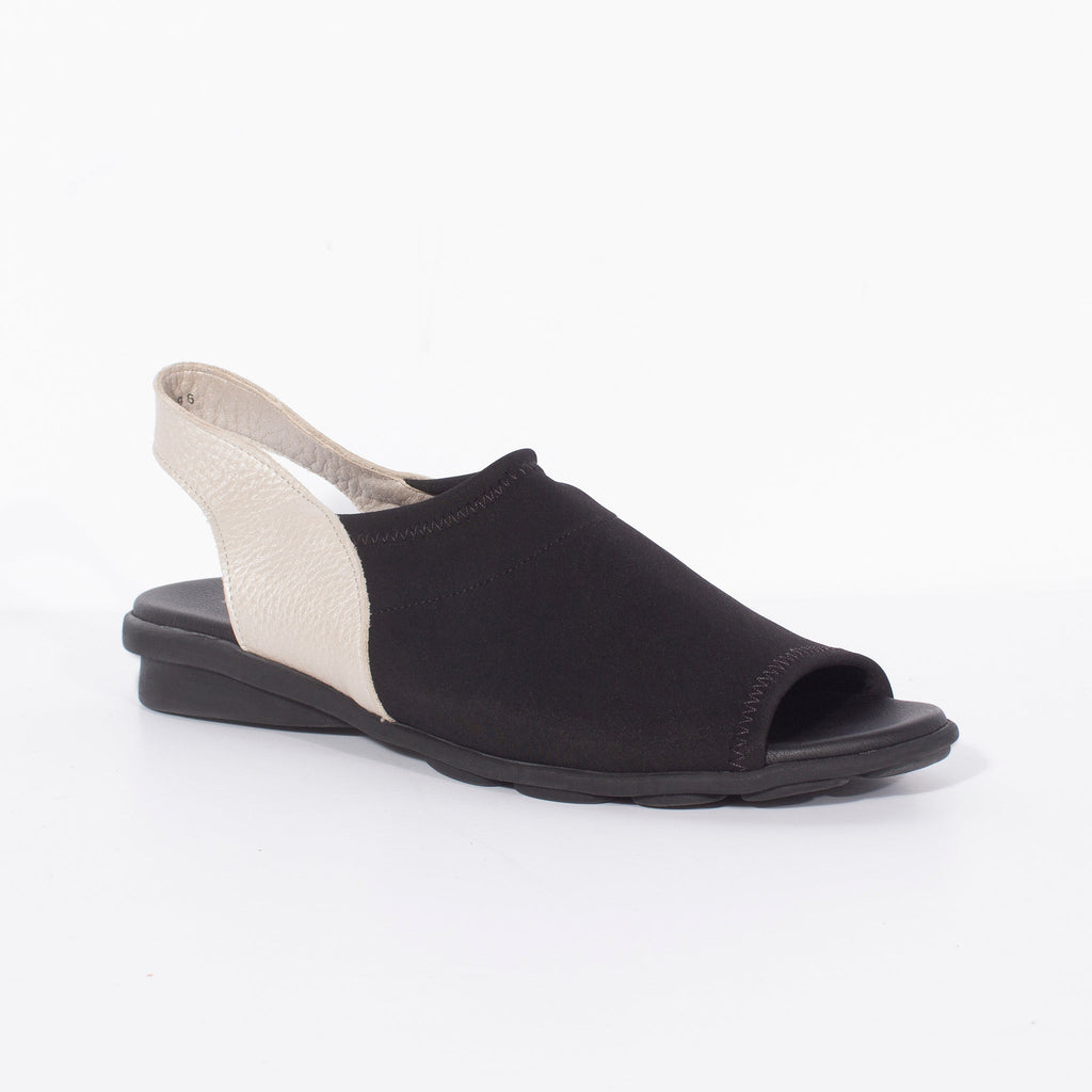 ARCHE TOE PEEPS - LOW DAJAC Black And Beige