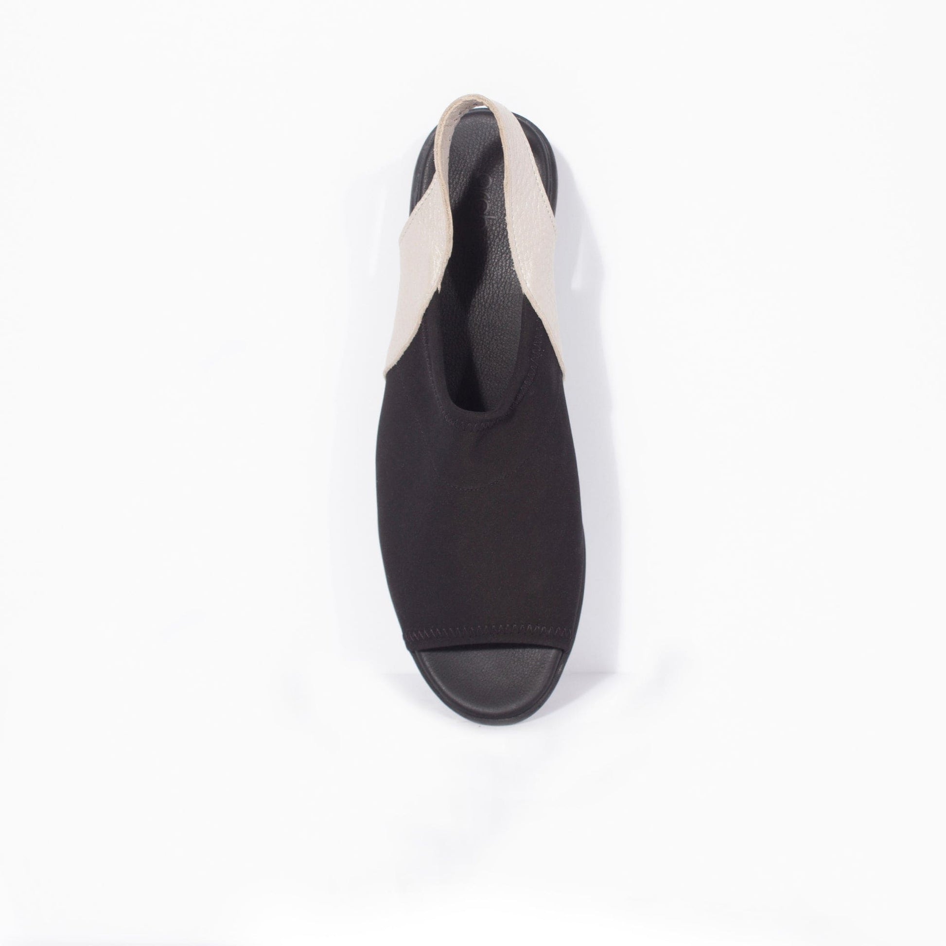 ARCHE TOE PEEPS - LOW DAJAC Black And Beige