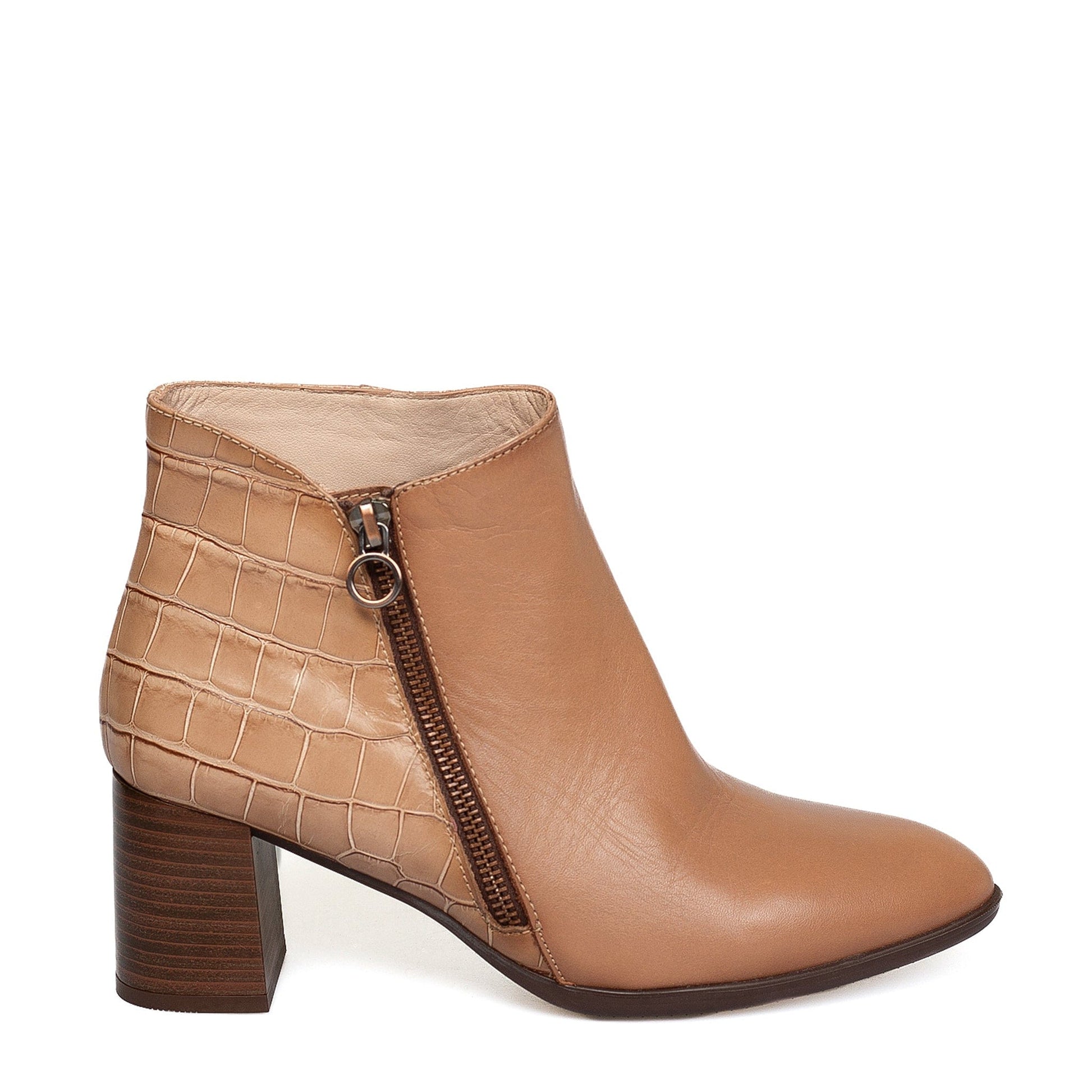 HISPANITAS MEDIUM HEELED ANKLE BOOTS SMITH Almond