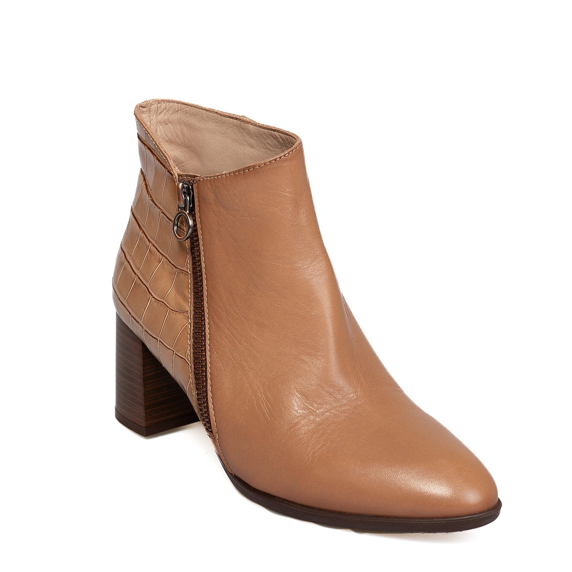 HISPANITAS MEDIUM HEELED ANKLE BOOTS SMITH Almond