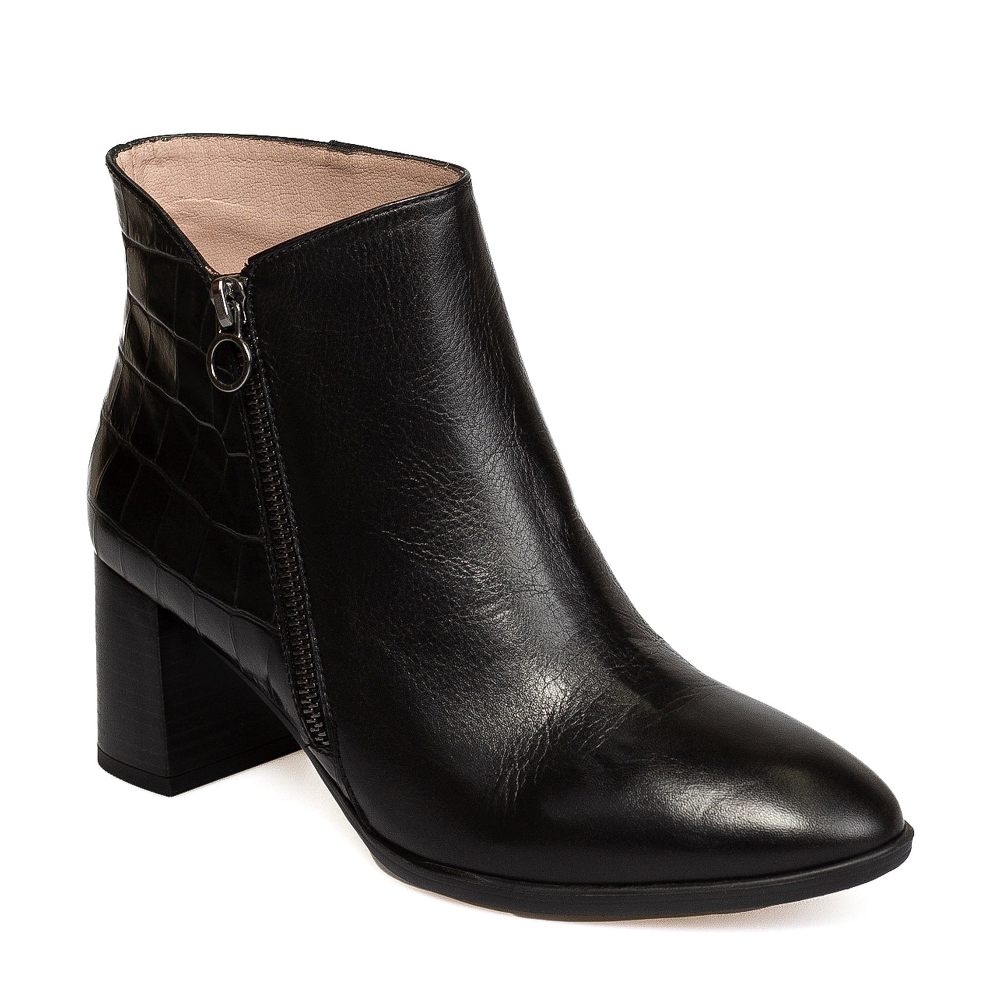 HISPANITAS MEDIUM HEELED ANKLE BOOTS SMITH Black