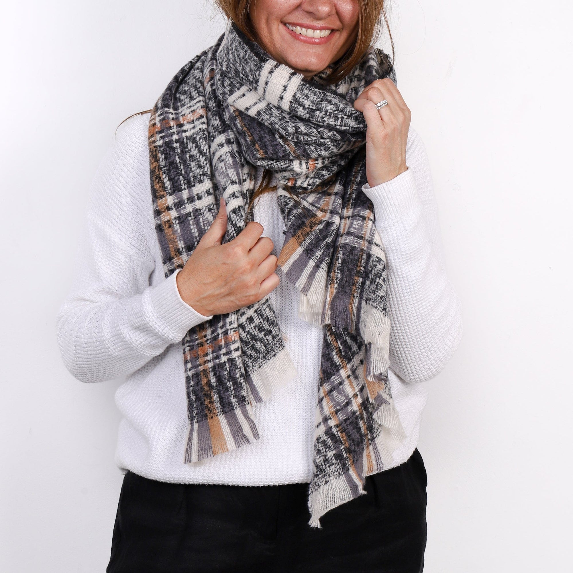 LEISURES ACCESSORIES SCARVES CHAD Grey Multi