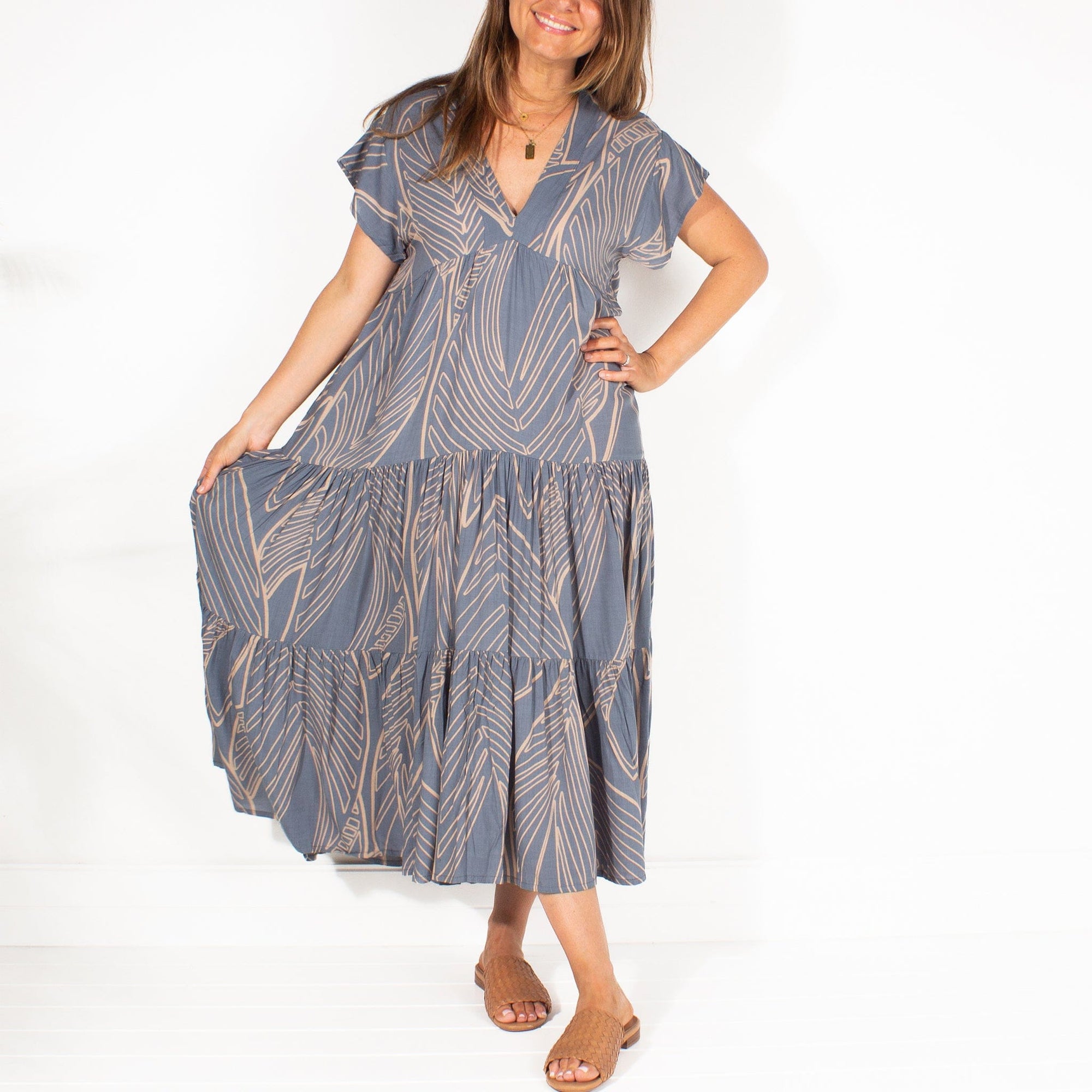 LEISURES ACCESSORIES SUMMER APPAREL CARTLIN Blue Leaf
