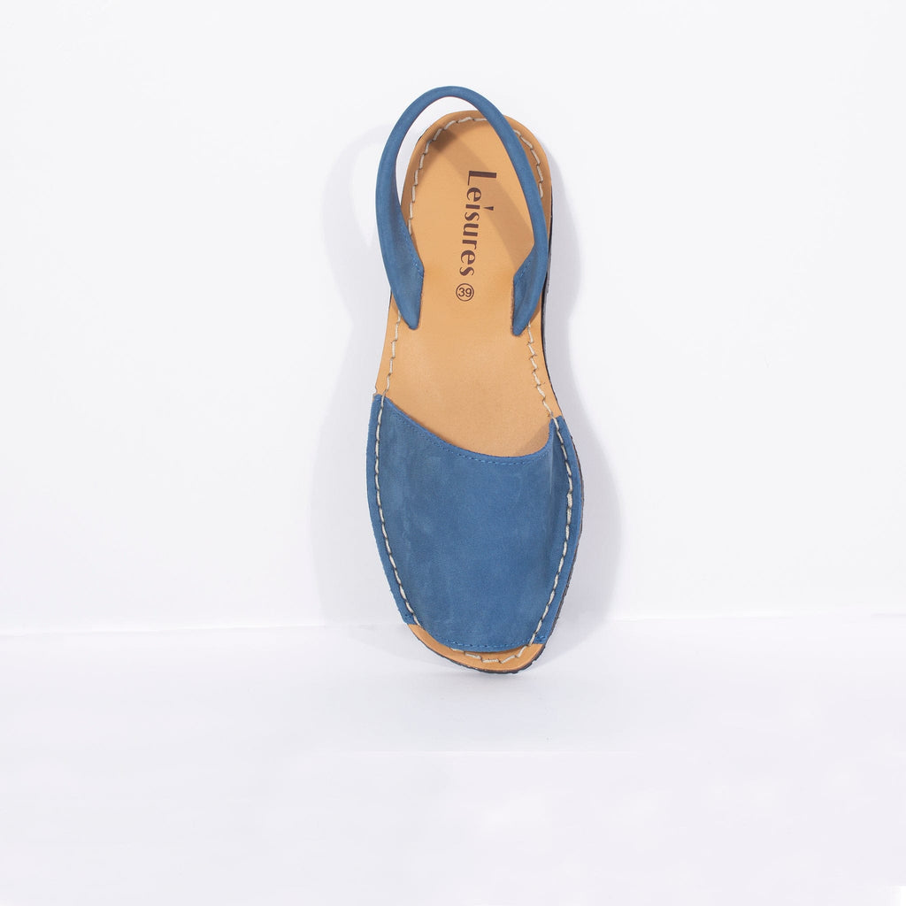 LEISURES FLAT SANDALS RIO Denim Nubuck