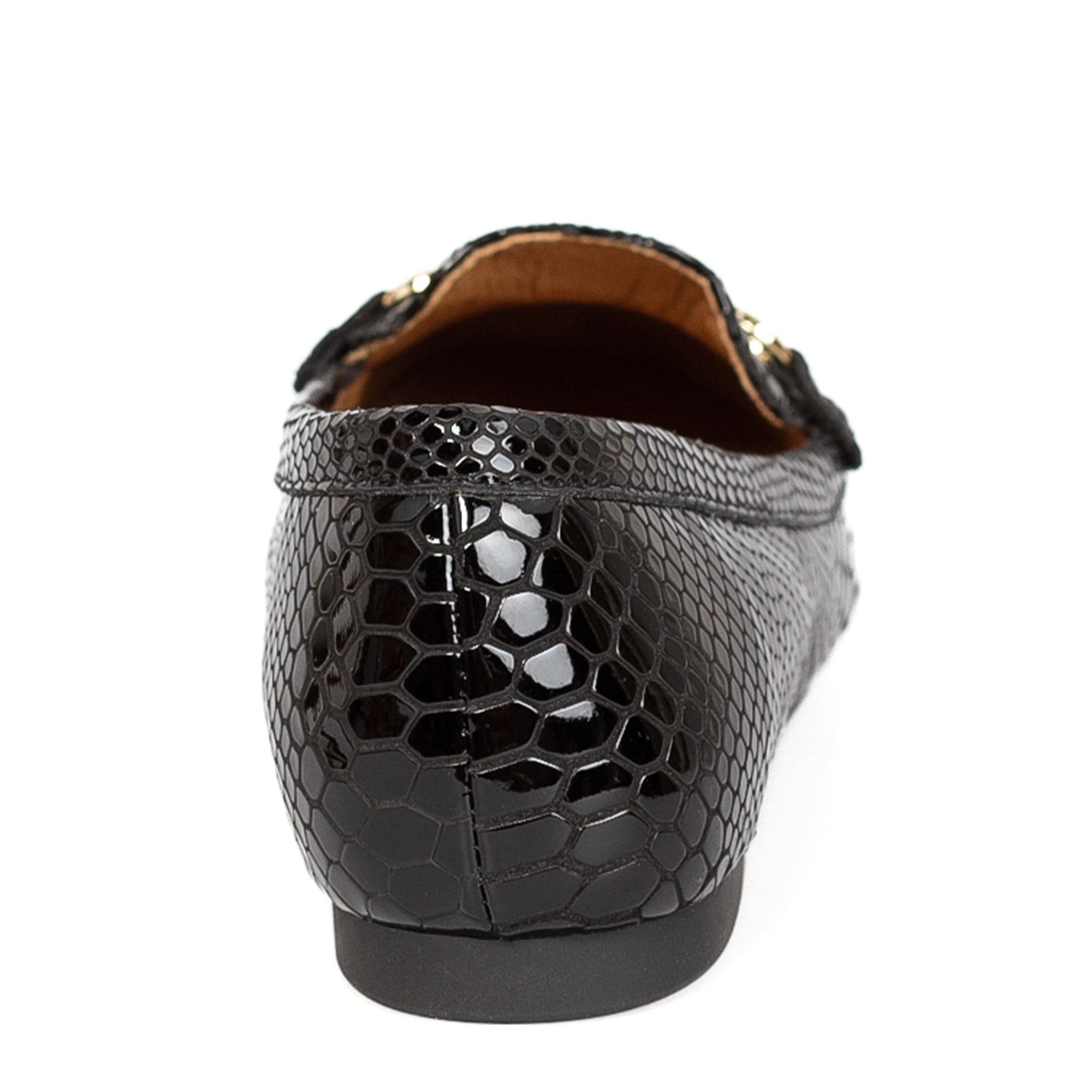 LEISURES LOAFERS ROMEO Black Patent Croc