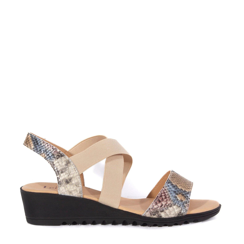 LEISURES LOW WEDGES HENRY Blush Snake Multi