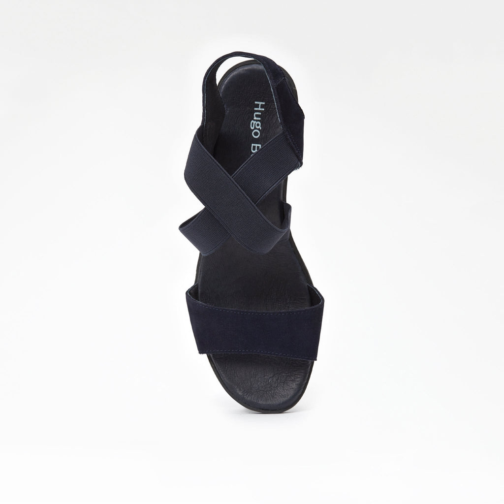 LEISURES LOW WEDGES HENRY Navy Nubuck