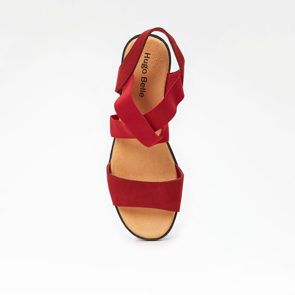 LEISURES LOW WEDGES HENRY Red Nubuck