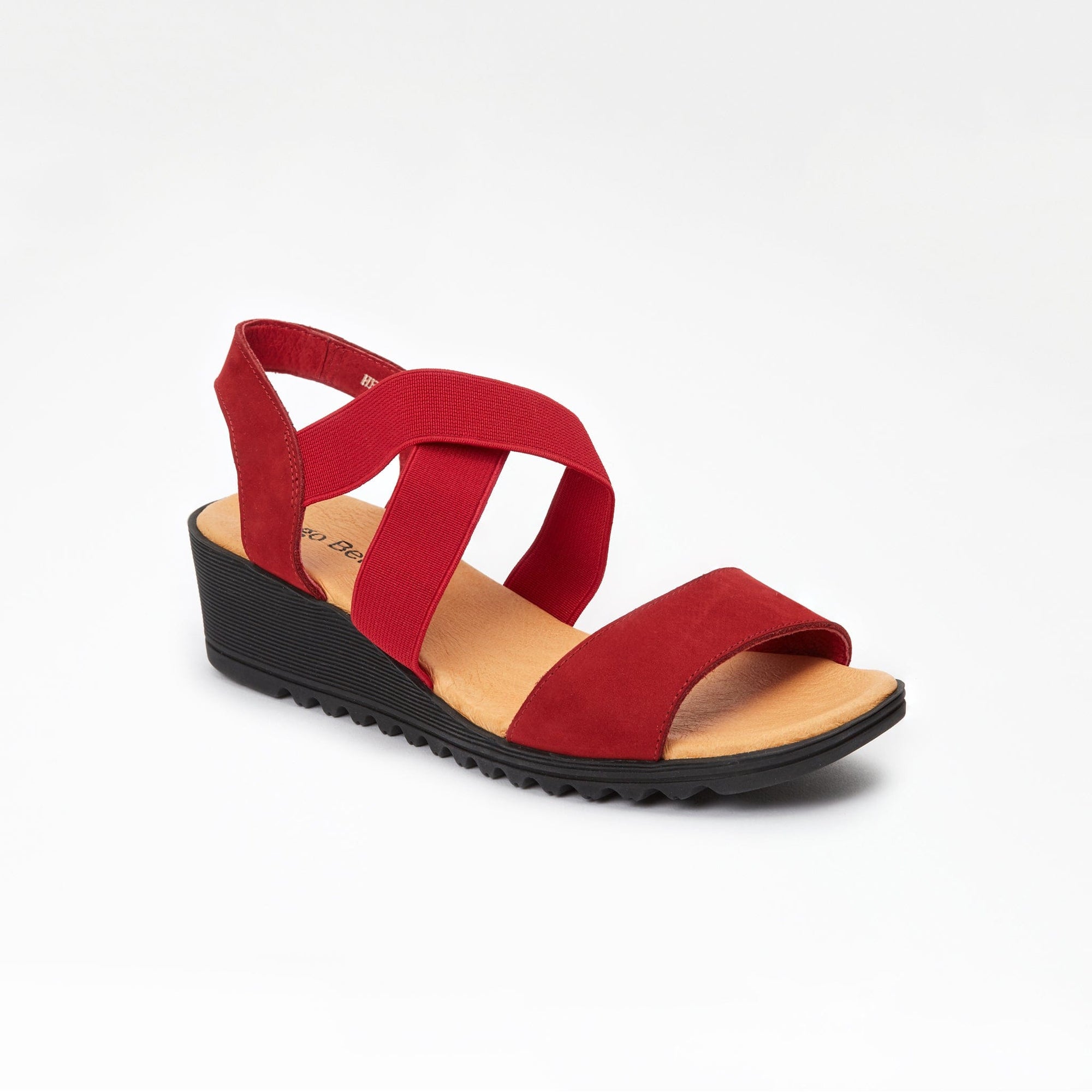LEISURES LOW WEDGES HENRY Red Nubuck