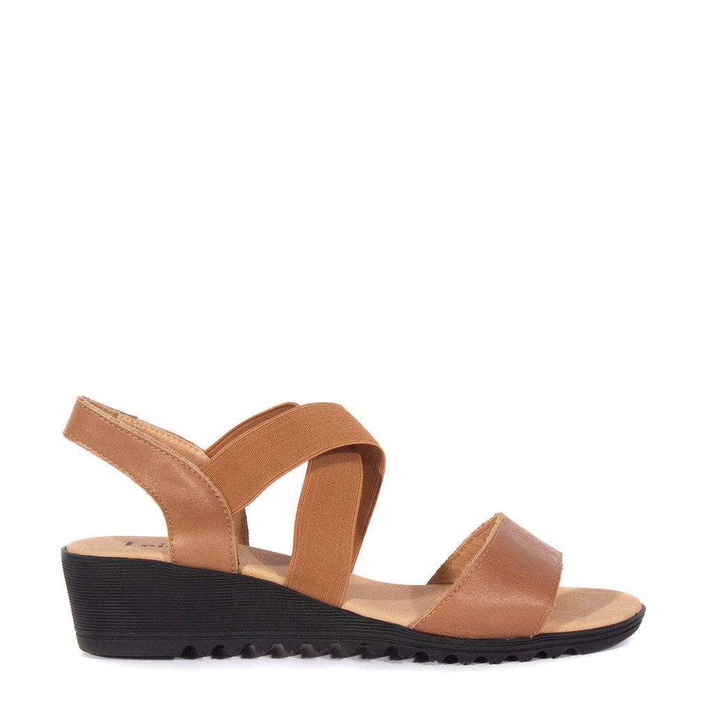 LEISURES LOW WEDGES HENRY Tan