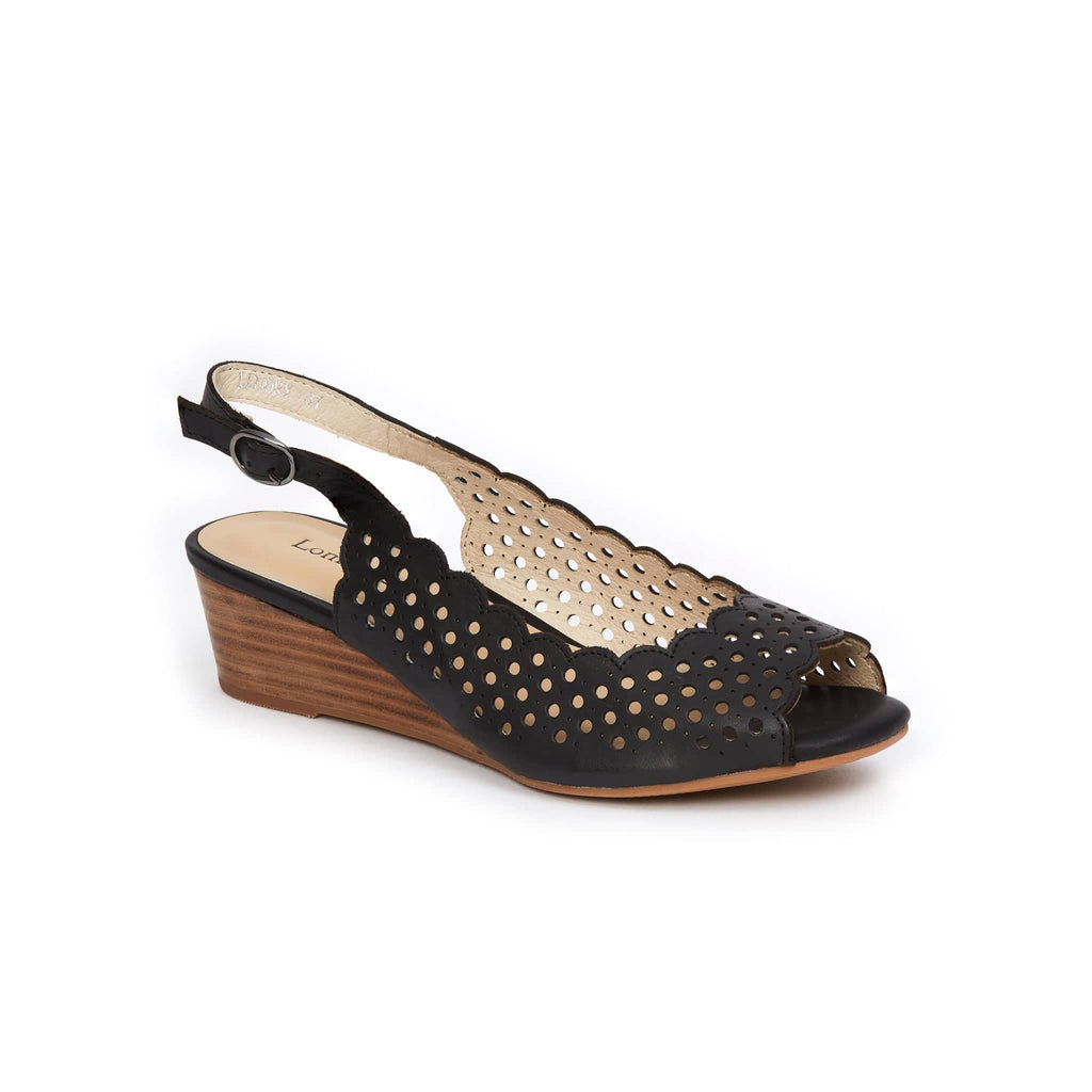 LEISURES LOW WEDGES LENORY Black