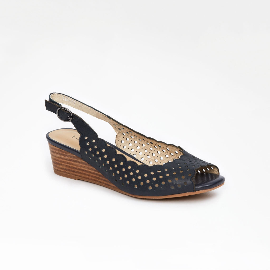 LEISURES LOW WEDGES LENORY Navy
