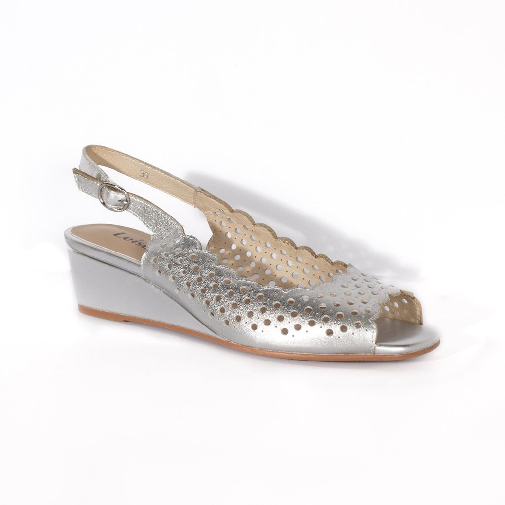 LEISURES LOW WEDGES LENORY Silver