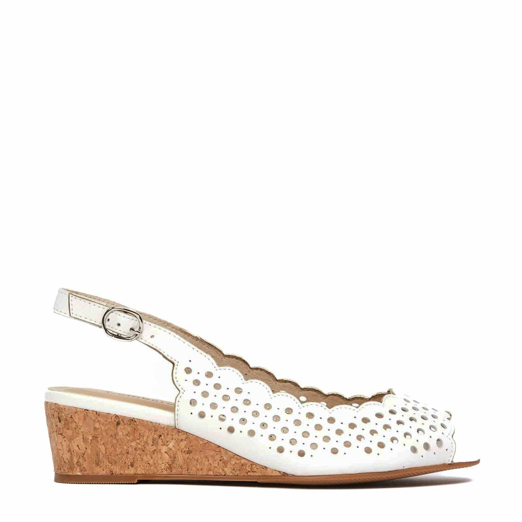 LEISURES LOW WEDGES LENORY White