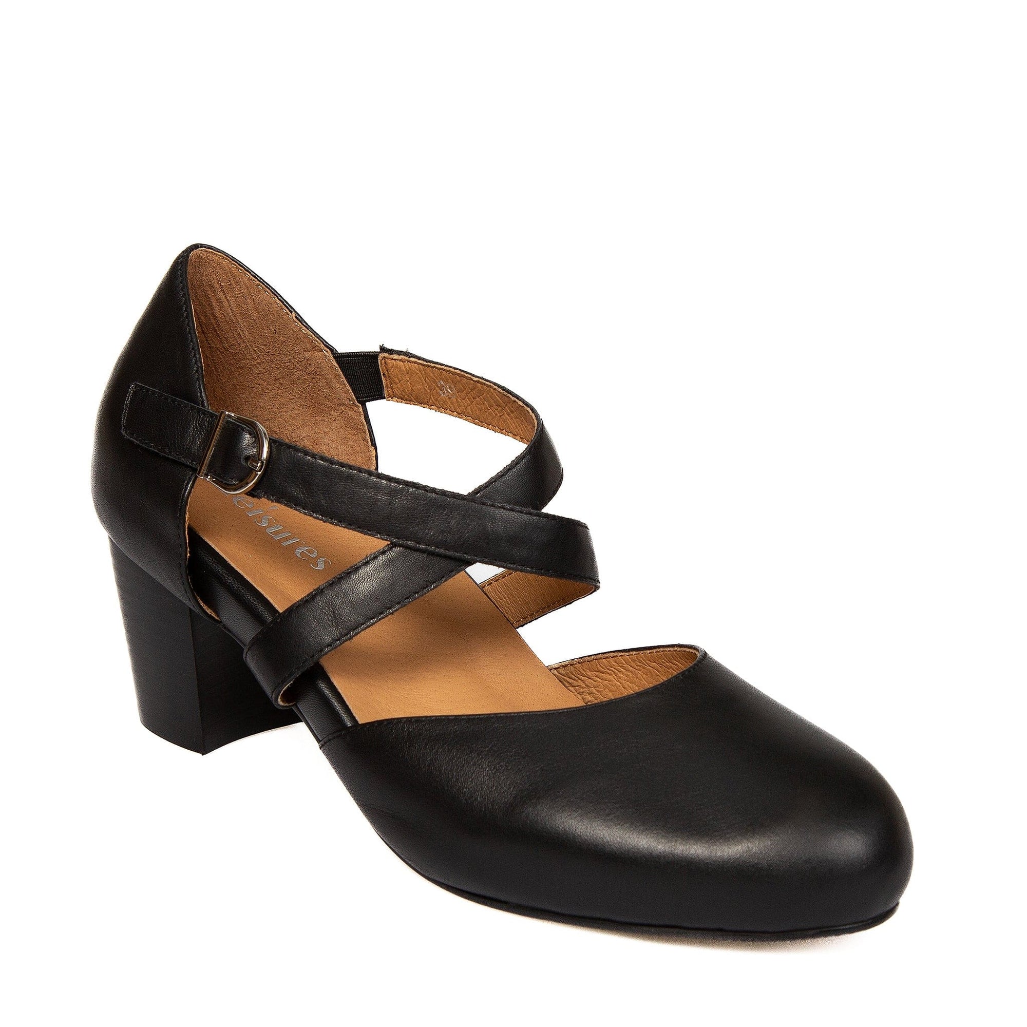 LEISURES MEDIUM COURT SHOES REBECCA Black