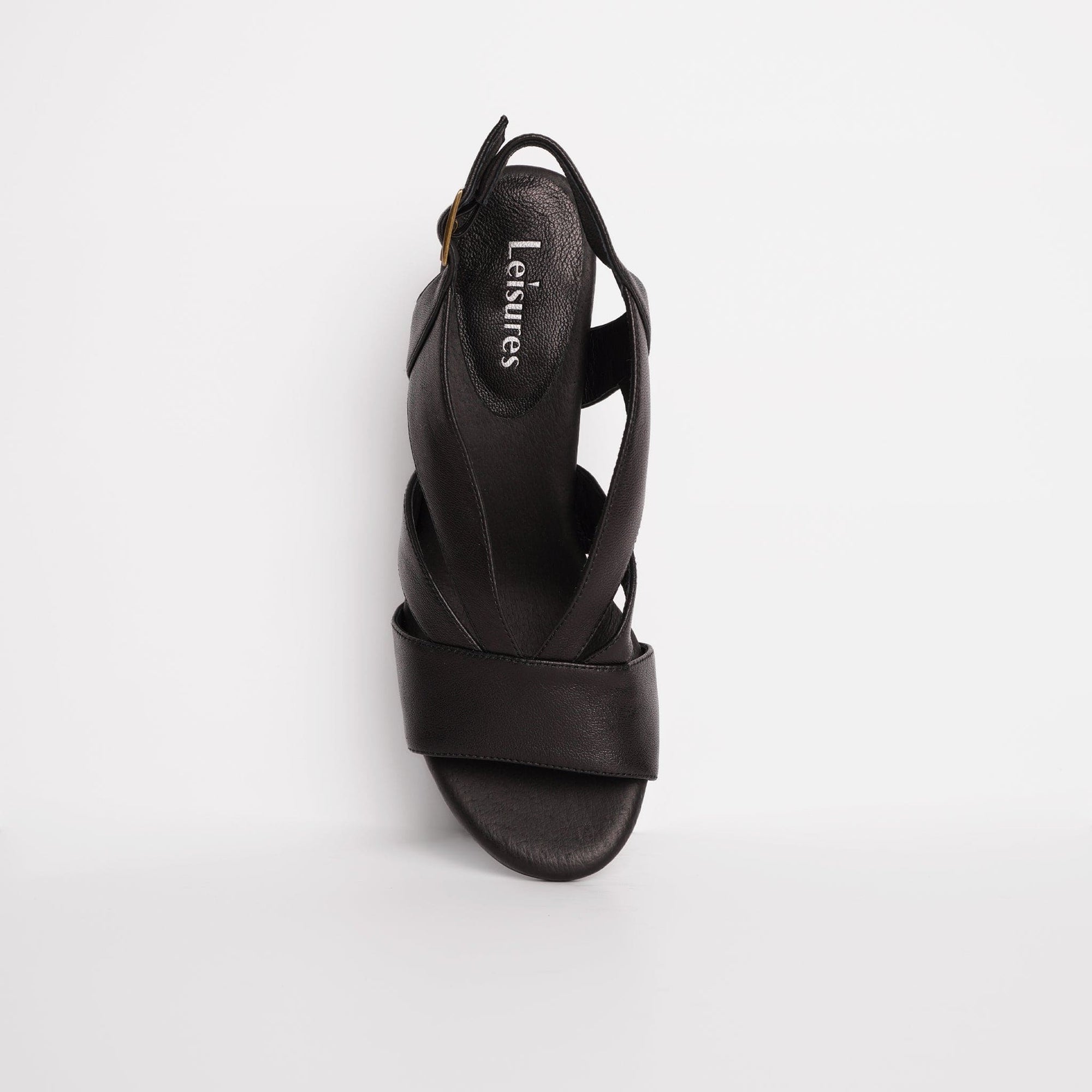 LEISURES MEDIUM HEELED SANDALS REGGIE Black