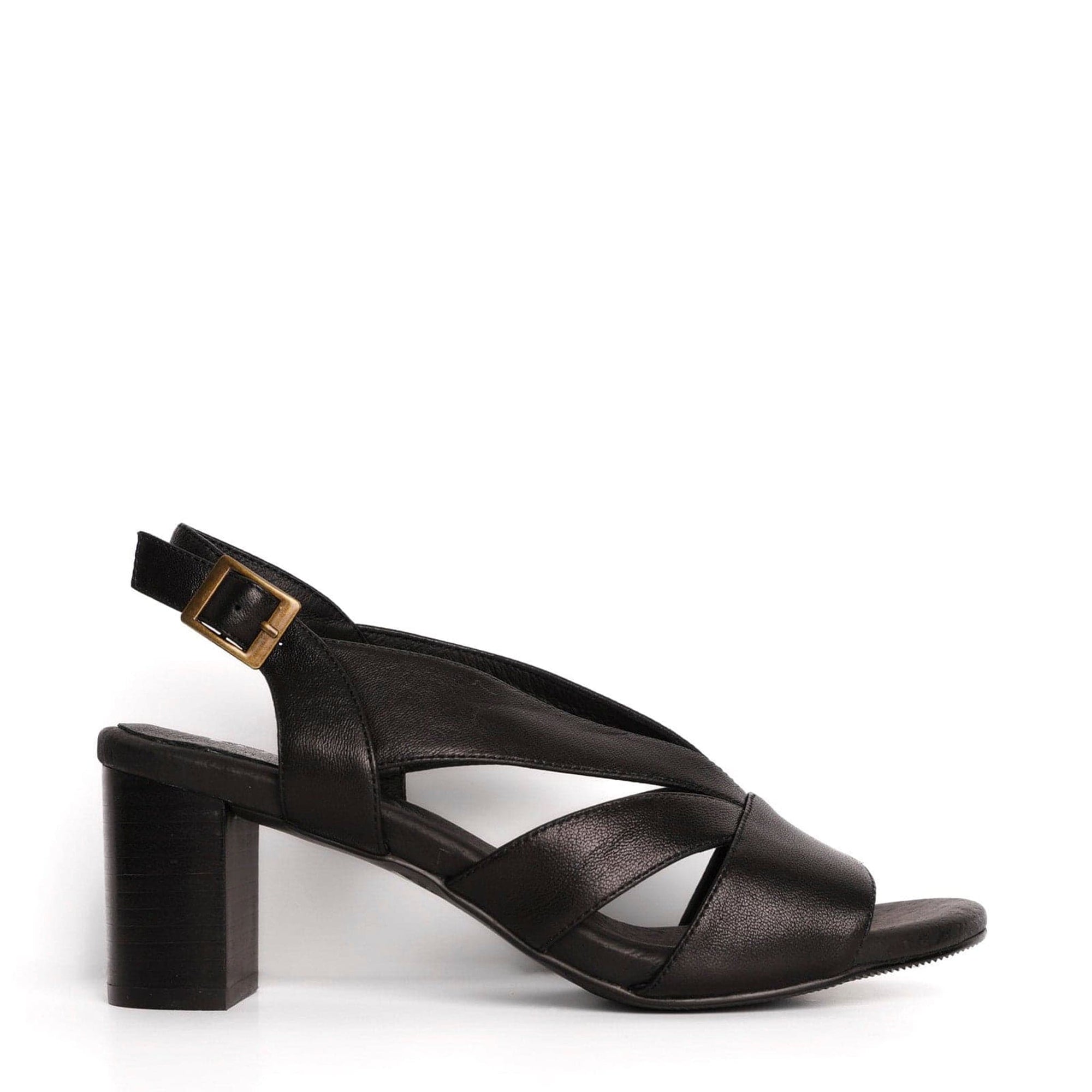 LEISURES MEDIUM HEELED SANDALS REGGIE Black
