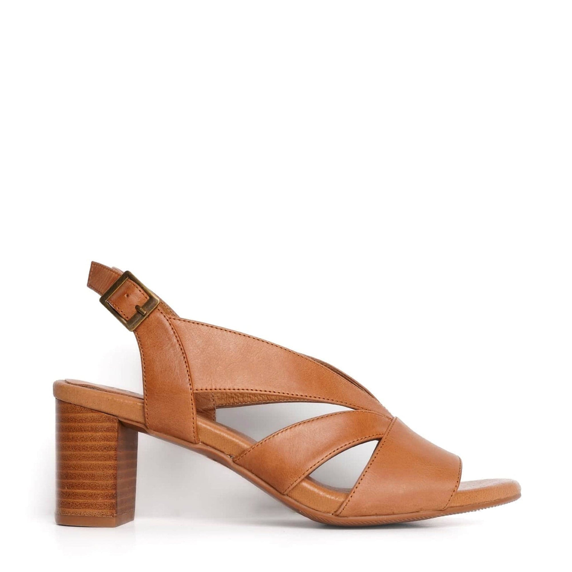 LEISURES MEDIUM HEELED SANDALS REGGIE Tan