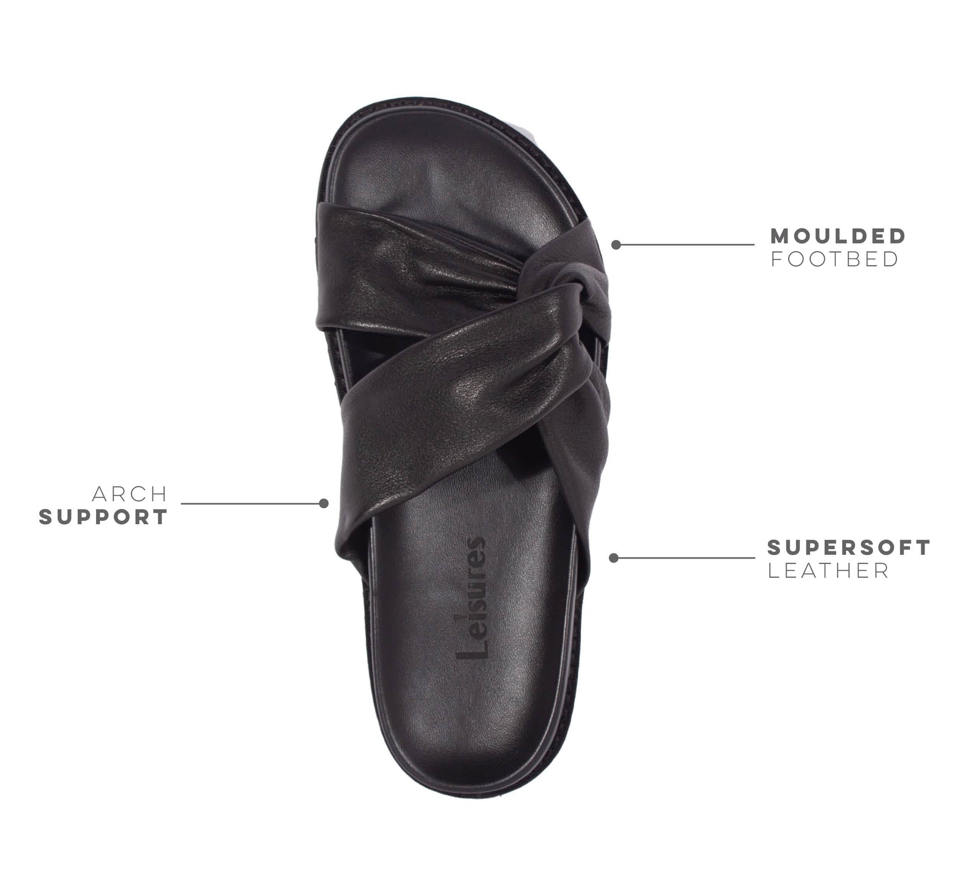 LEISURES SLIDES RALPH Black