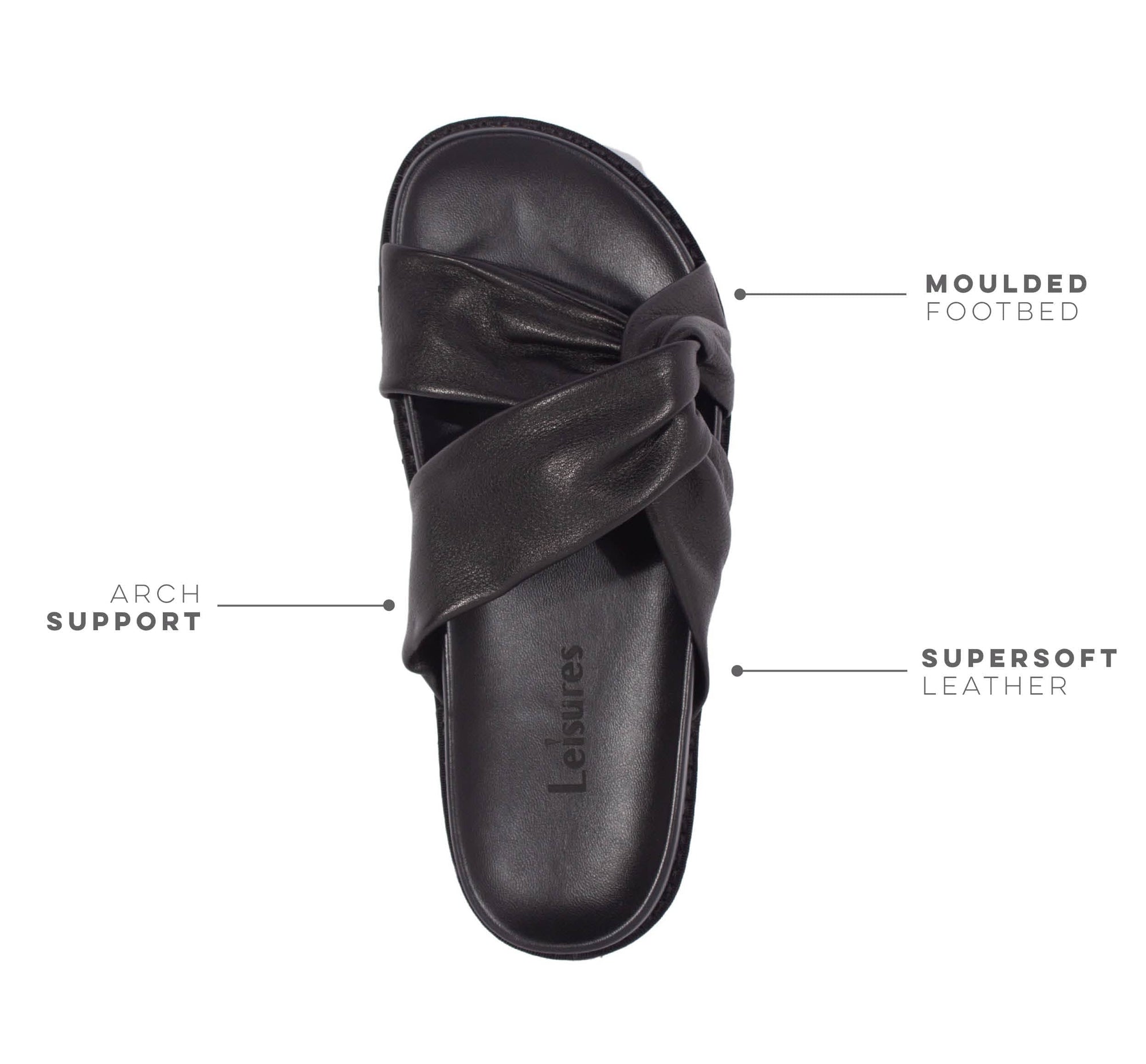LEISURES SLIDES RALPH Black