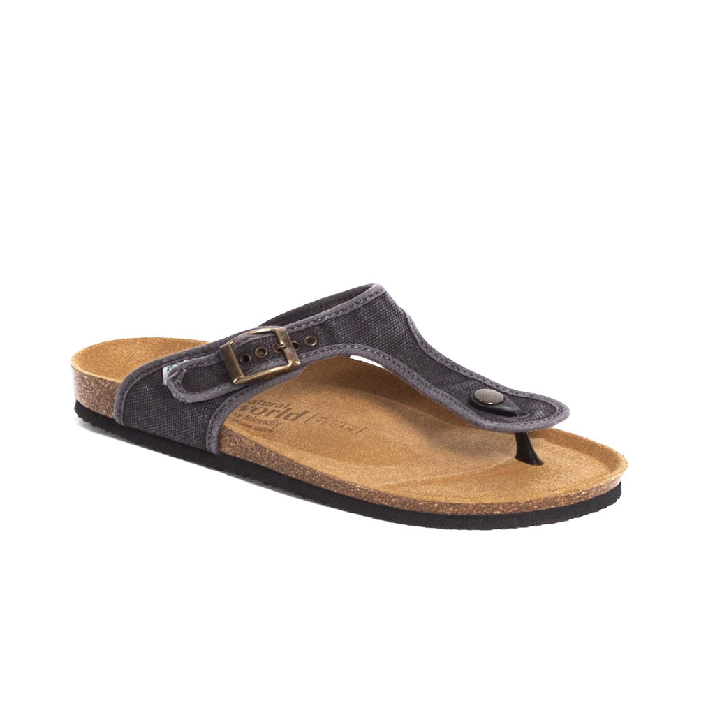 NATURAL WORLD THONGS NOUMEA Charcoal