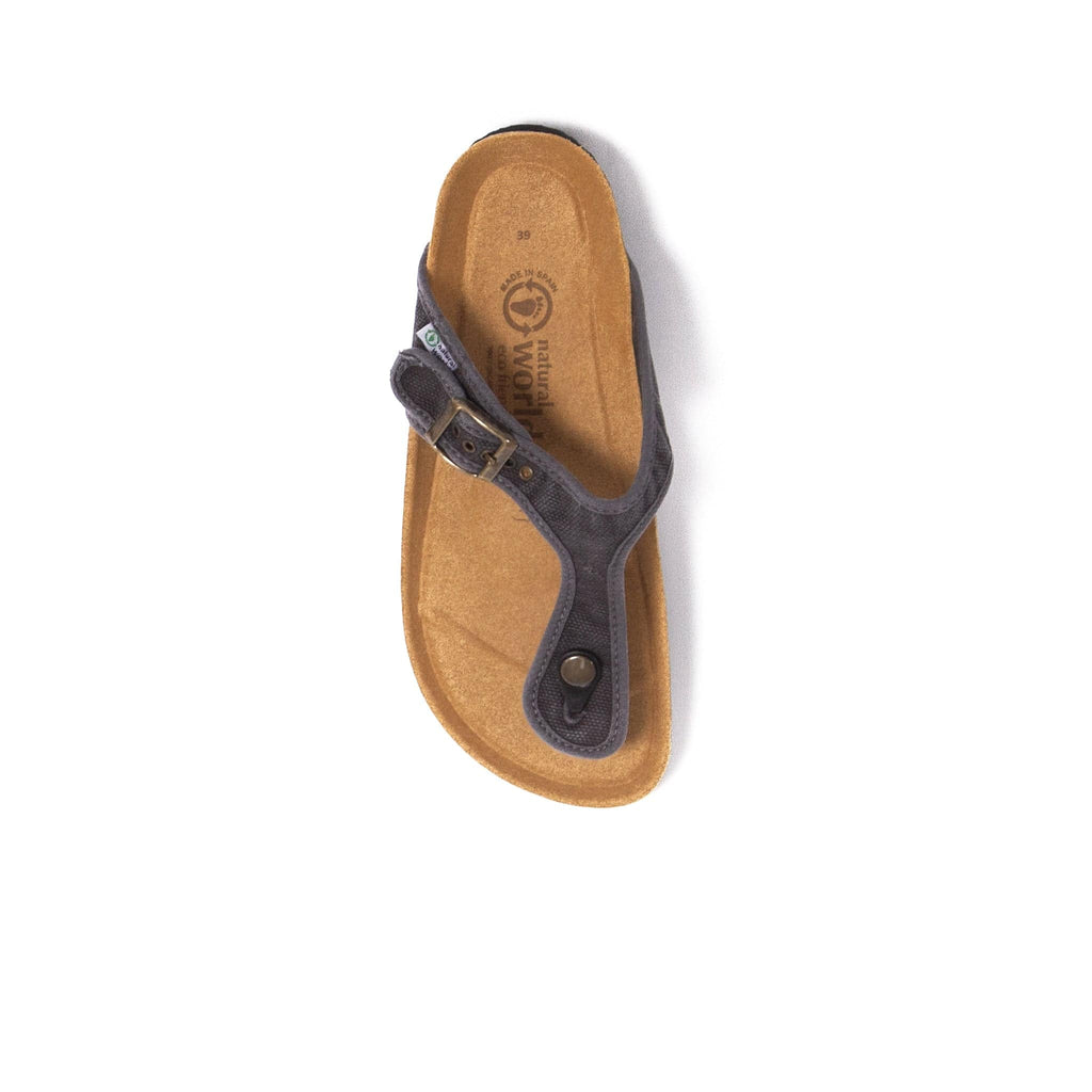 NATURAL WORLD THONGS NOUMEA Charcoal