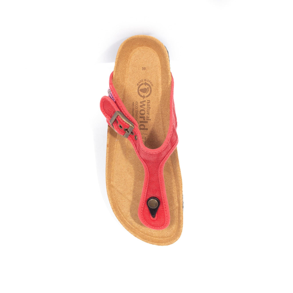 NATURAL WORLD THONGS NOUMEA Red